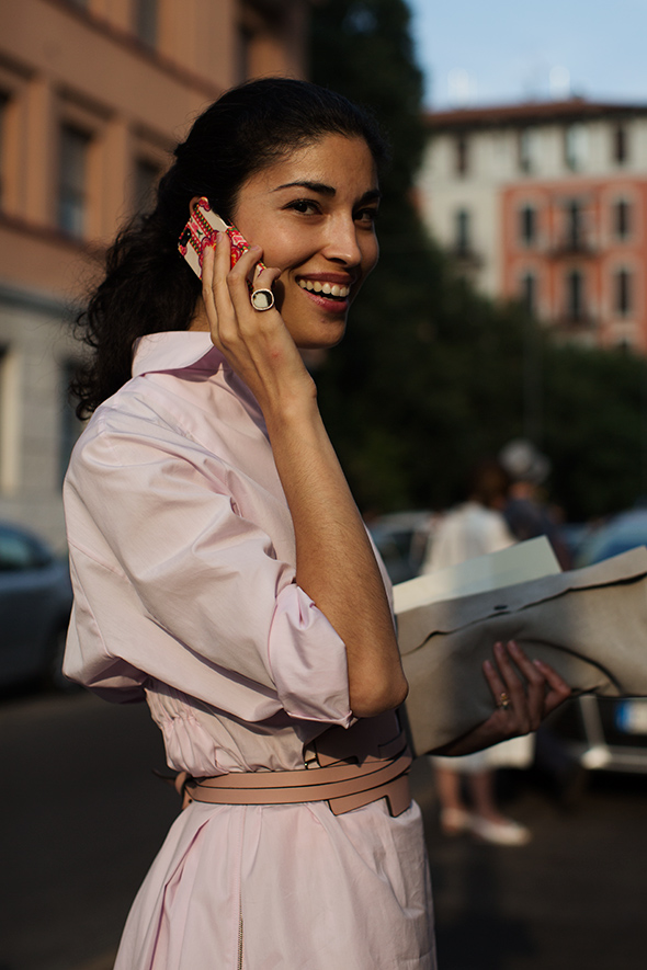 On the Street…..Caroline Issa, Milan